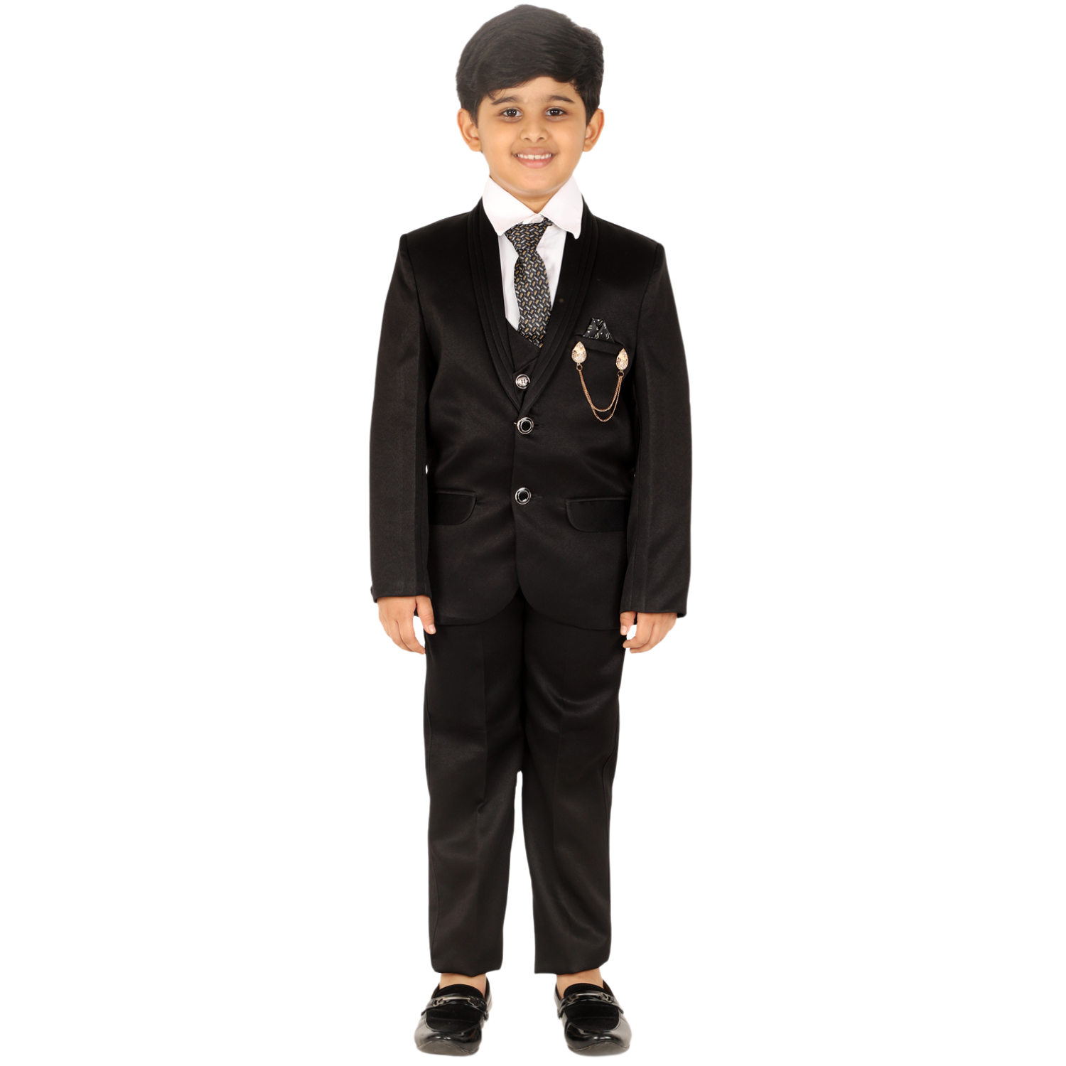 Amazon.com: A&J DESIGN Boys Suit Tuxedo Formal Dress Wedding Ring Bearer  Graduation Easter Outfit Size 6 Black: Clothing, Shoes & Jewelry
